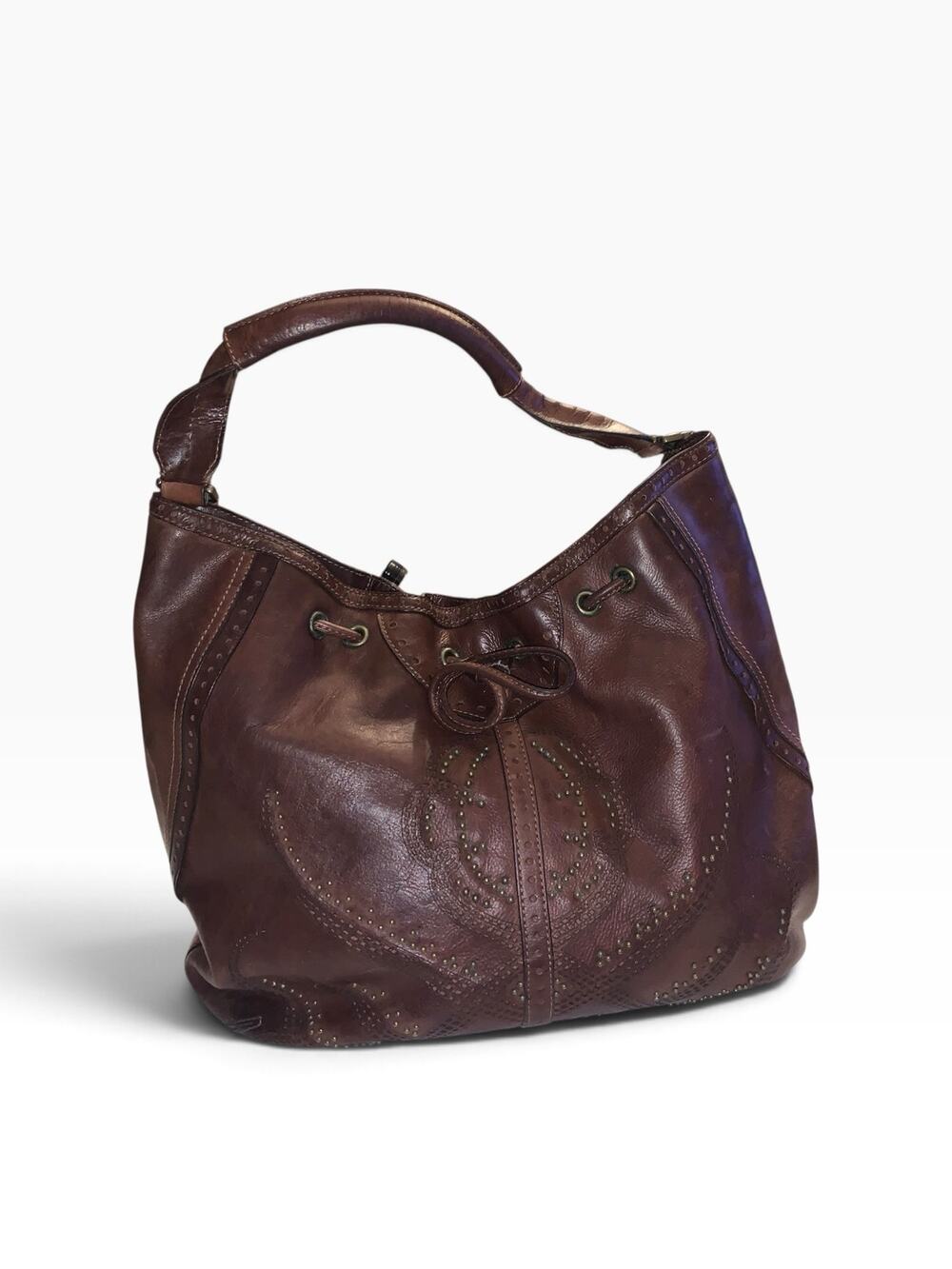 Cole Haan Sierra Laser Cut Brown Purse Bag